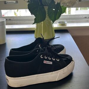 Black Superga sneakers